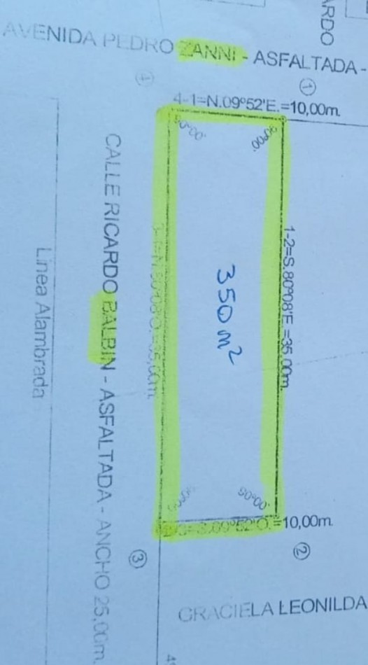 Lote en Venta en zona de Alto Crecimiento Av Zanni